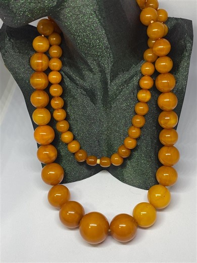 Vintage Bakelite Bead Necklace | 1960s Retro Statement Jewelry - Etsy