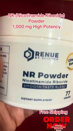 Nicotinamide Riboside Powder at 1,000 mg. It’s designed to fuel your body at the cellular level, helping boost energy, vitality, and healthy aging. The best part? It has a smooth taste and blends easily into your favorite drink. Upgrade your wellness routine today. #NicotinamideRiboside #NRPowder #CellularEnergy #tiktokshop #LongevitySupport