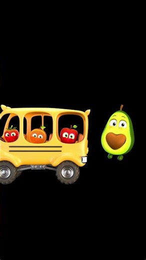 Hello Fruits Sensory - Wheels On The Bus 🚌🍉 | Fun Animation and Upbeat #shorts #babysongs #kidssongs