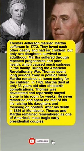 Thomas Jefferson’s Greatest Heartbreak: The Death of Martha #love #loyalty