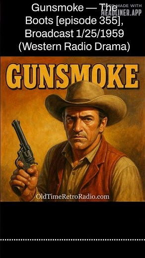 Gunsmoke — The Boots [episode 355], Broadcast 1/25/1959 (Western Radio Drama) | Gunsmoke | Old...