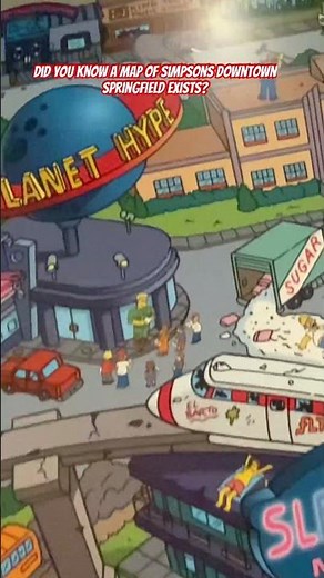 Universal Studios - Check out the map of Simpsons Downtown Springfield! #simpsons #universalstudios