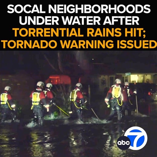 BREAKING NEWS: Flash flooding overnight leaves neighborhoods stretching from Ventura to Oxnard under water, with rescue crews racing from one scene to the next. A powerful thunderstorm triggering the dangerous downpours and even a tornado warning. Our Live MegaDoppler 7000HD is tracking more severe weather on the way. Live Storm Track team coverage - This morning at 6 from ABC7. https://abc7.com/58983 | ABC7