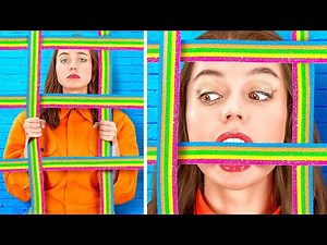 CRAZY WAYS TO SNEAK FOOD INTO JAIL || Rich Jail vs. Poor Jail! 24 HRS Challenge by 123 GO! SCHOOL