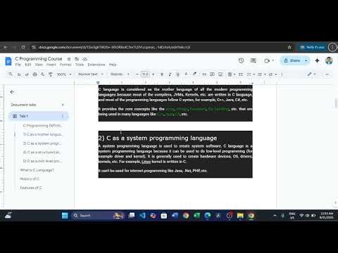 Part-1. C programming Learn C Language Coding platform.