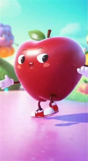 Cute Anime Apple Dancing Through Fruit World!