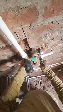 Installing a shower hot and cold mixer in a brick wall!