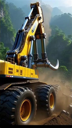Colossal Robotic Mammoth Construction Machine – Jungle Mountain Destruction | #shorts