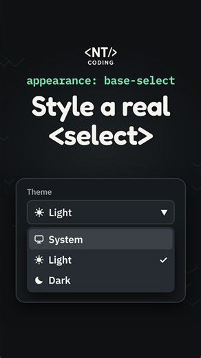 This dropdown is a real ‹select›. No JavaScript. #frontend