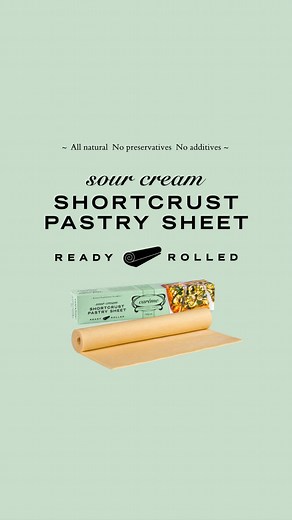 ⭐ Meet our Sour Cream Shortcrust Pastry! ⭐ Our sour cream pastry is no ordinary shortcrust – it has an amazingly flaky texture that makes it extremely versatile for both savoury AND sweet dishes. It’s one of the Carême team’s secret favourites, and we know you’ll love it too. Find your nearest stockist: www.caremepastry.com.au/where-to-buy/ | Carême Pastry
