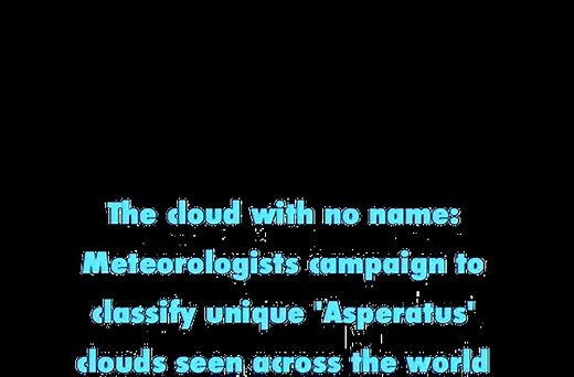 Shocking: New cloud formation discovered.