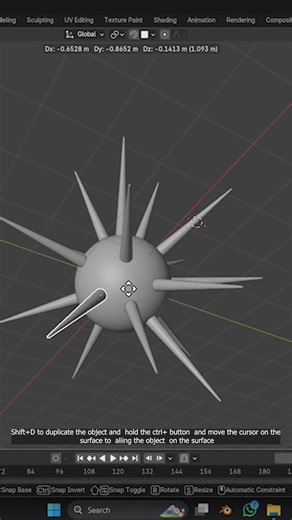 Blender Align On Surface | Face Projection Trick | Pro Tip Tamil