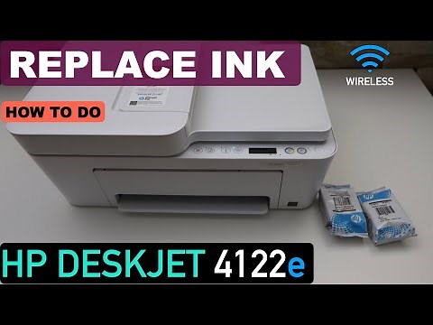 HP DeskJet 4122e Replace Ink Cartridges.