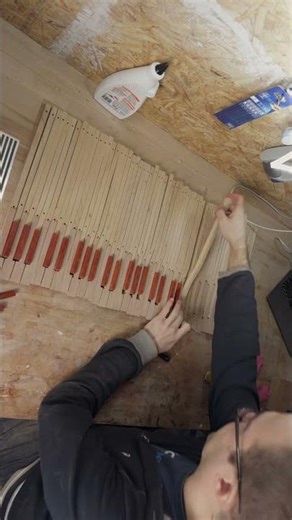 clavichord build - gluing the black keys
