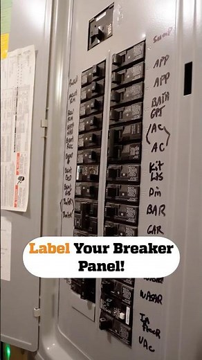 The importance of labeling your breaker panel!