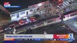 Metro train and vehicle crash in South L.A.