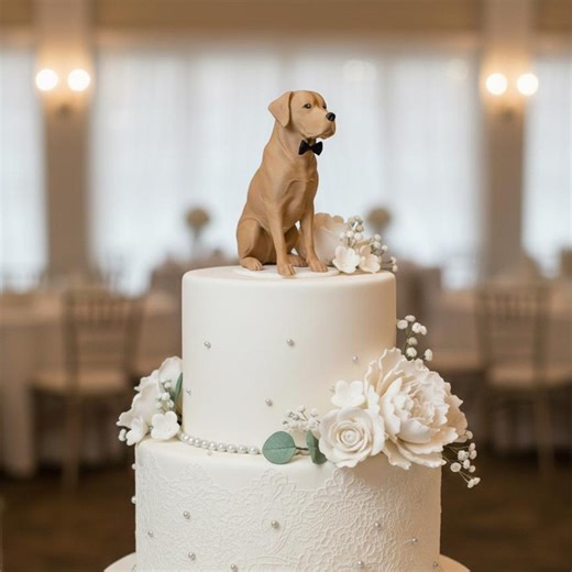 Labrador Retriever Dog Wedding Cake Topper Customizable 3D Figurine - Etsy
