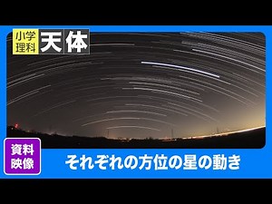 小学理科 天体｜資料映像｜それぞれの方位の星の動き
