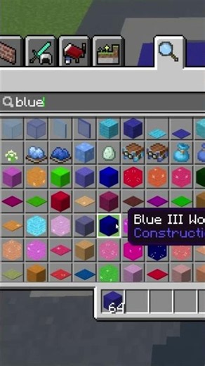 When you try to find a blue block with the All the Wool addon enabled #minecraft #buildbattle