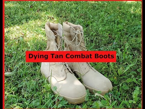 Dying Tan Combat boots for gray man covert boot wearing times.