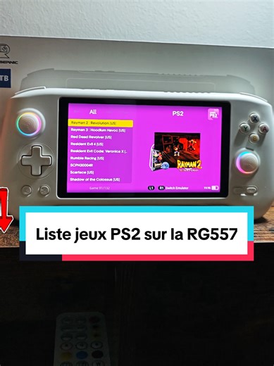 Réponse à @guardians_59 Voici pour la liste des jeux PS2 sur ce bundle avec la RG557 💪 #rg557 #anbernic #retrogaming #emulation #ps2