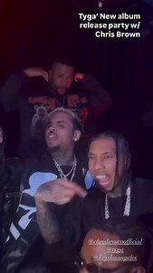 Breezy & Tyga ❤️❤️ #OHB 🔥 @tyga ‘ new album release party🐆💿💧 #chrisbrown #chrisbrownofficial #teambreezy #chrisbrownfan #breezy #teambreezy4life | Breezy Miwa