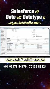 When to use Data datatype in Salesforce? #salesforceadmin