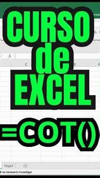 FUNCIÓN COT - CURSO EXCEL