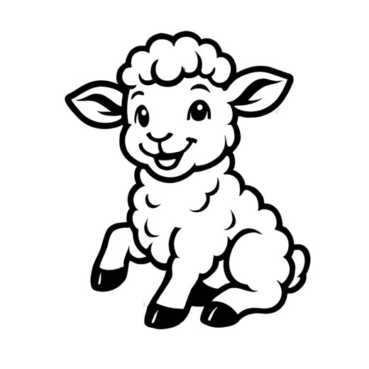 Smiling Lamb Line Art SVG – Minimal Sheep Design for Cricut, Glowforge & Silhouette | Farm Animal Clipart - Etsy