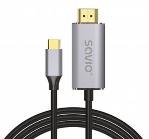 SAVIO CL-171 2 m Kabel USB Typ-C - HDMI - niskie ceny i opinie w Media Expert