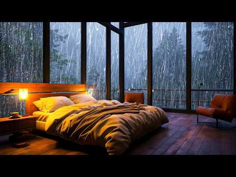 Rain Sounds for Sleeping – Fall into a Deep Sleep Fast with Heavy Rain & Thunder at the Window🌧️ASMR
