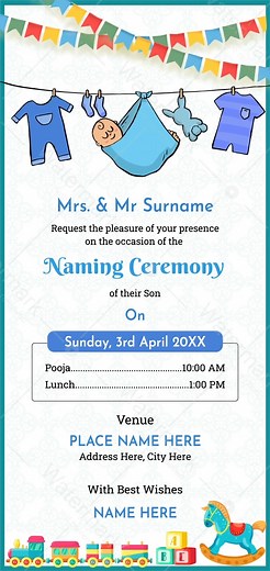 Naming Ceremony Invitation Video | Cradle Ceremony Invitation Card...