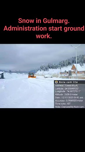 Snow in #Gulmarg. Administration start ground work. | Sufi Media Services
