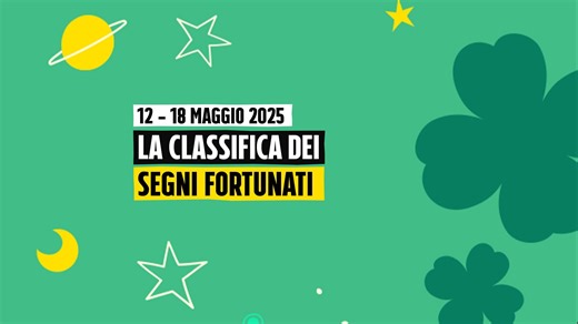 Oroscopo, la classifica dei segni più fortunati per la settimana dal 12 al 18 maggio 2025: le previsioni di Ginny
