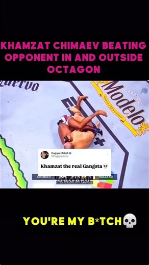Khamzat Chimaev grilled this fighter in and outside octagon💀🔥💪#shorts #ufc #mma #fight #ytshorts