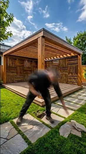 Complete Pergola Build Start to Finish #diy #construction #satisfying