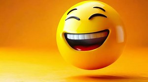 Download A yellow smiley face with a big smile on its face for free