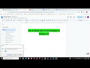 How To Check Your Pc Serial Number In Windows 11 - Full Guide