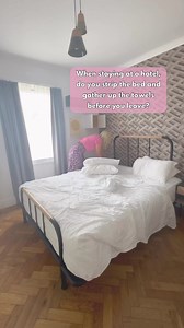 When staying at a hotel, do you strip the bed and gather up the towels before you leave? | Lynsey Queen Of Clean