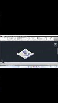 AutoCAD 3D Flange Hub 🔥 | 1-Minute CAD Short #viral #tutorial #3danimation #3dmodeling #animation