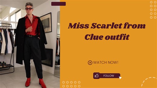 Miss Scarlet from Clue outfit