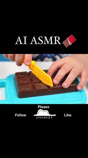 Ai asmr cutting 🍫 with a 🔪 #ai #aiasmr #asmr #asmrsounds #visualasmr #relaxing #satisfying #fyp #fypシ゚viral