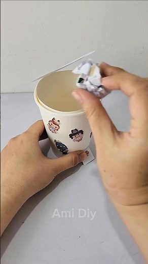 Thì ra thùng rác dễ làm như vậy #amidiy #diy #handmade #craft #sticker #craft