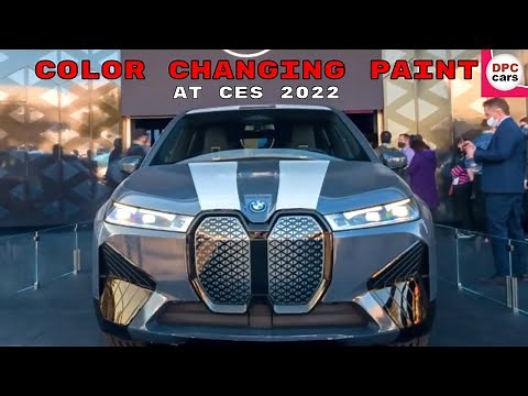 Color Changing Paint BMW iX E Ink on display LIVE demo at CES 2022