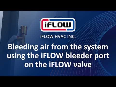 iFLOW HVAC INC. - Bleeding air from the system using the iFLOW bleeder port on the iFLOW valve