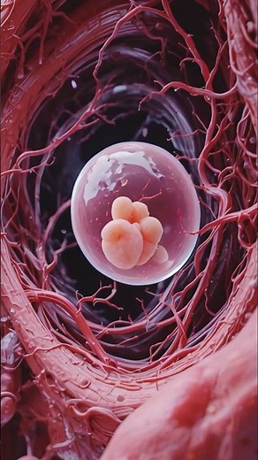 8KRealisticBloodFlowin Uterus|EarlyMaternal-FetalCirculationinMotion#3DHumanAnatomy#CinematicBiology