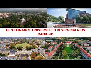 BEST FINANCE UNIVERSITIES IN VIRGINIA NEW RANKING