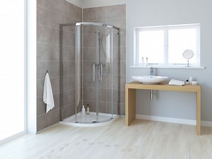 Low Threshold Double Door Quadrant - Lakes Showering Spaces