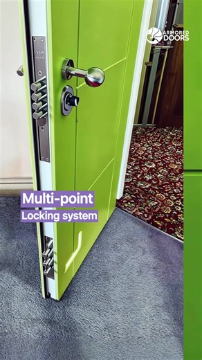 851K views · 8.7K reactions | Not your average green door: Steel core, reinforced frame, and locking bolts on every side. | Armored Doors | Facebook