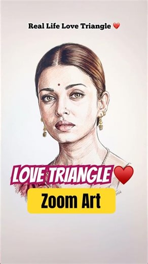 Salman–Aishwarya–Abhishek Love Triangle 😳 Revealed Through Pencil Zoom Art! #ZoomArt #SalmanKhan